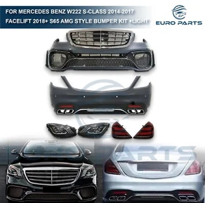 For Mercedes Benz W222 S-Class 2014-2017 Facelift 2018+ S65 AMG Bumper Kit Light - Picture 1 of 9