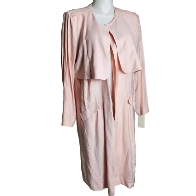 Sejour Pink Wood Duster Coat Size 16W - Image 1 of 4