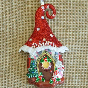 Potenciador magnético Kirks Folly Enchanted Navidad Casa de Hadas ST esmaltado a mano - Imagen 1 de 4