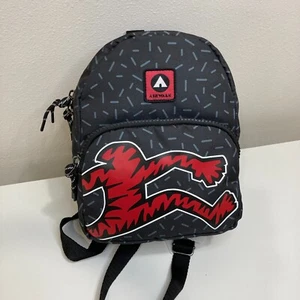 Airwalk Red Running Man Design 10" MED Backpack Black New w Tags - Picture 1 of 1
