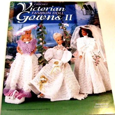 Annie's Attic Crochet Fashion Doll Victorian Gowns II - 5 Outfits - Image 1 of 4