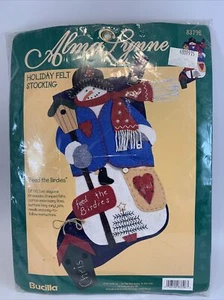 Nuevo Kit de Medias de Fieltro Vintage Bucilla FEED THE BIRDIES 83796 - Imagen 1 de 3