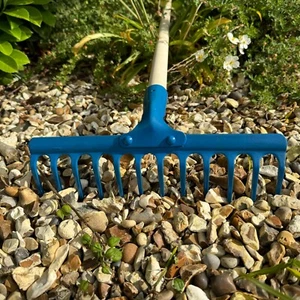 Heavy Duty Steel Rake Leaf Lawn Leaves Garden 33, 39, 44, 50 cm 115 cm Handle - Picture 1 of 35