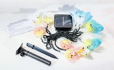 12 LED Solar Fairy String Lights Waterproof Butterfly Lighting Xmas Garden Decor - Image 1 of 4