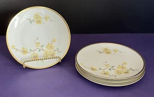 (4) W160 Johann Haviland 6” Bread Plates Yellow Flowers Brown Branches - Picture 1 of 4