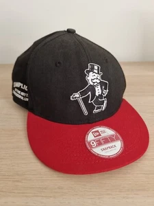 New Era 9FIFTY Monopoly Cap Hat Snapback Red Black Rich Uncle Milburn Pennybags - Picture 1 of 14