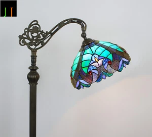 New Arrival JT Tiffany Stained Glass Baroque Style Hanging Floor Lamp Art Home - Picture 1 of 11