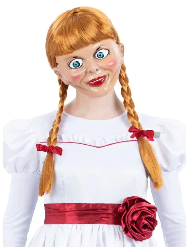 Annabelle Perücke Gruselig Halloween Film Charakter Erwachsene Kostüm Ingwer - Bild 1 von 1