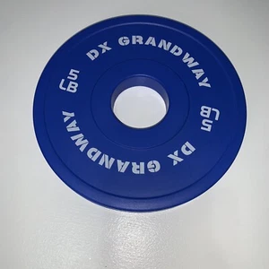 Single DX GRANDWAY - 5LB Fractional Olympic Bumper Plate Weight - Picture 1 of 1