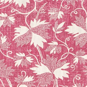 Thibaut Botanical Floral Batik Print Fabric- Chester / Raspberry 3.90 yd F936434 - Picture 1 of 2