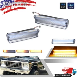 Switchback LED Front Corner Signal Light For 73-79 Ford F-150 Truck 78-79 Bronco - Picture 1 of 11