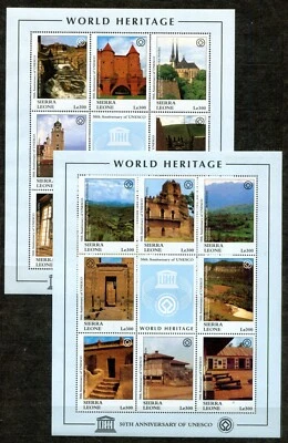 Sierra Leone 1990-1995, MNH, UNESCO World Heritage Sites 1997 SCV-$32 - Image 1 of 2