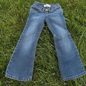 Y2K Girls L.e.i. Chelsea Low Rise Bootcut Denim Jeans Pocket Flaps Sz 4S - Picture 1 of 6