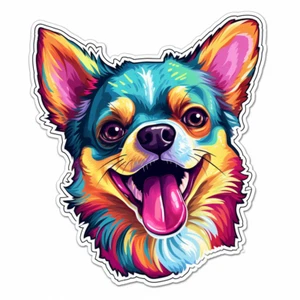 8X Autoaufkleber Sticker Niedlicher Chihuahua Aufkleber 9X9 cm - Picture 1 of 1