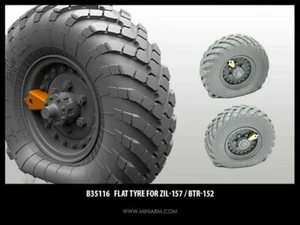 Miniarm 35116 1/35 Flat Tyre (2 pcs) for ZiL-157, BTR-152 - Picture 1 of 1