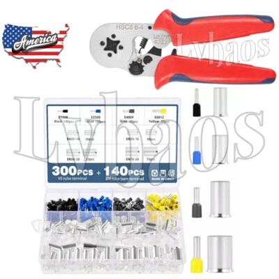 440Pcs Wire Ferrules Kits Ferrules Wire Ends Terminals Crimp Terminal Connectors - Image 1 of 4