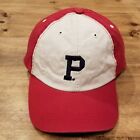 P Logo Hat Cap Strap Back White Red Alternative Apparel Cotton Dad Casual