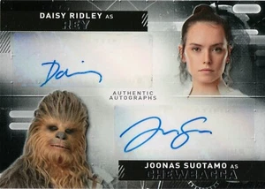 Star Wars Rise of Skywalker, Daisy Ridley (Rey) Suotamo Dual Autograph Card #1/1 - Picture 1 of 2
