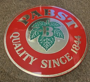 Espejo ROG sin marco Pabst Blue Ribbon Beer PBR calidad de elaboración desde 1844 COMO NUEVO - Imagen 1 de 7