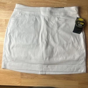 PGA Tour Golf Skort UPF 50 Sonnenschutz Performance Stretch Bright White 8 Neu - Bild 1 von 9