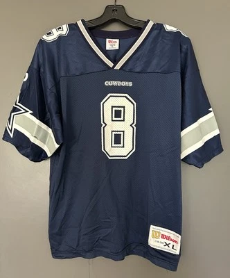 Vintage 1990s Troy Aikman #8 Dallas Cowboys NFL Wilson Jersey Youth XL 18-20 - Image 1 of 4