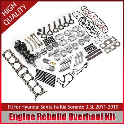 Engine Rebuild Overhaul Crankshaft for 2011-19 Hyundai Santa Fe Azera G6DH 3.3L - Image 1 of 4