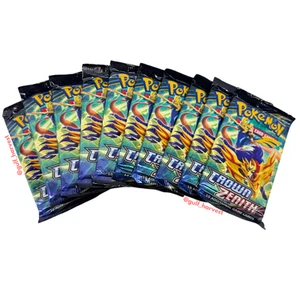 Lot of (10) Pokemon TCG Sword & Shield Crown Zenith Booster Packs - NEW/SEALED - Picture 1 of 3