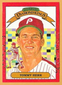 Tommy Herr Philadelphia Phillies Diamond Kings #21 sin punto - Donruss casi nuevo-como nuevo 1990 - Imagen 1 de 2