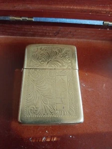 Vintage Zippo Lighter - Solid Brass Paisley - Picture 1 of 8