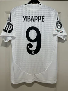 Mbappe #9 Mens MEDIUM Adidas Authentic Real Madrid Champions Home Jersey - Picture 1 of 17