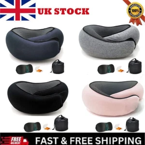 Travel U Shaped Memory Foam Pillow Neck Support Soft Head Rest Car Plane Cushion - Picture 1 of 11