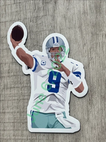 Tony Romo #9 MAGNET - Dallas Cowboys Die cut Vinyl NFL Vector art Cover