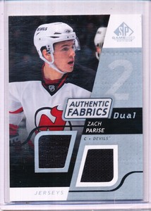 2008/09 UD SP GAME USED AUTHENTIC FABRICS DUAL ZACH PARISE AF/ZP