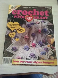 Crochet With Heart (Leisure Arts Crochet Magazine - Premier Issue, 1996, used) - Picture 1 of 3