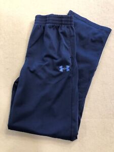 Under Armour Sweatpants Youth Boy's Extra Loose Navy Blue Active/Casual Large