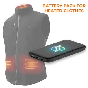 Thin Power Bank Battery Pack for Heated Clothing 2A 5V USB Charger UK Reusable - Picture 1 of 11