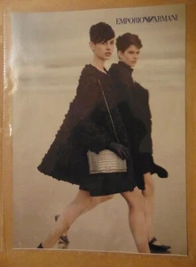EMPORIO ARMANI Diseñador de Moda Dos Páginas Original Revista Impresión Publicidad - Imagen 1 de 2