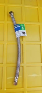 2 Pack - Brasscraft Stainless Steel Faucet Supply Line 1/2"FIP X 3/8"OD Comp 12” - Picture 1 of 5