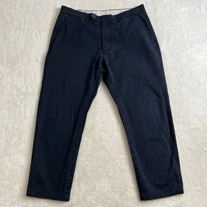 Spier & Mackay Chino Pants Mens 34 Relaxed Navy Blue Mid Rise Flat Front Trouser - Picture 1 of 16