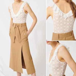 Body de encaje Maje 220 Lody en blanco talla grande nuevo - Imagen 1 de 10