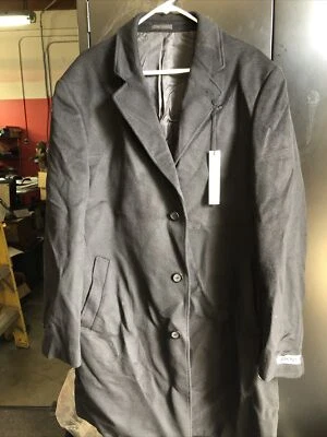 DKNY Men's Black Wool Coat Size 48LG NWT Model BEACON - Image 1 of 4