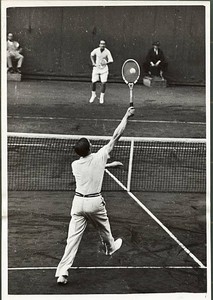 Baron Gottfried Von Cramm And Merlin At The Davis Cup Matches In Par - Old Photo