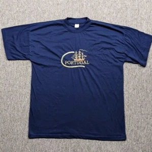 Camiseta Portugal Velero Cuerda Bordada Para Hombre 2XL Azul Manga Corta Turismo - Imagen 1 de 8