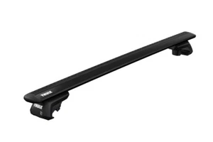 Thule 7104 Evo Pacco Piedini Rail Rialzato + Barre Tetto Thule 7113 Black Evo Wingbar - Foto 1 di 8