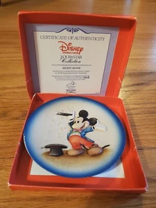 1989 Mickey Mouse Sammelteller Disney Anri Toriart 1. Auflage mit Zertifikat - Bild 1 von 9
