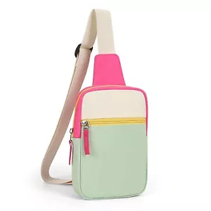Kids Crossbody Small Sling Bag Bag Girls Fanny Pack Colorblock Belt Bag Cute ... - Picture 1 of 7