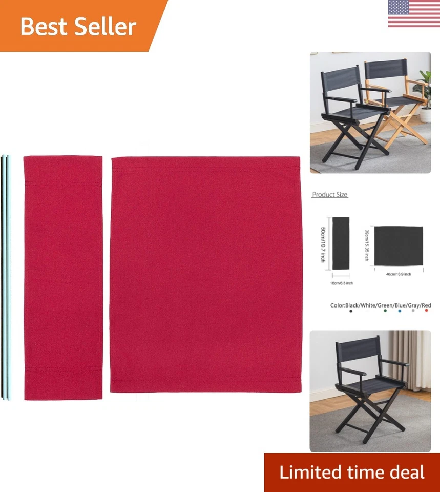 Capa de substituição de lona Director Chair - Vermelha - Conjunto de 3 - Material durável - Imagem 1 de 4