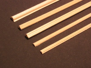 Chair Rail #2  22" long basswood miniature dollhouse trim molding 2pc - Picture 1 of 1