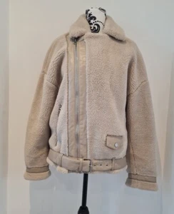 Zara Jacket Size Small Sherpa Lined Mint Condition - Picture 1 of 8