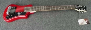 HOFNER HCT-SH-RD SHORTY TRAVEL Electric Guitar 2nd METALLIC RED with Gig Bag - Picture 1 of 7